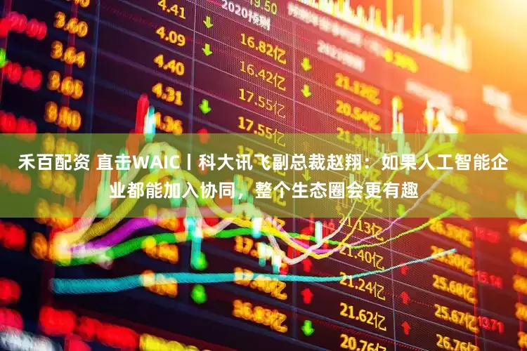 禾百配资 直击WAIC丨科大讯飞副总裁赵翔：如果人工智能企业都能加入协同，整个生态圈会更有趣